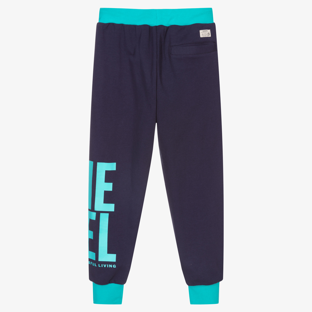 Diesel Boys Blue Logo Joggers