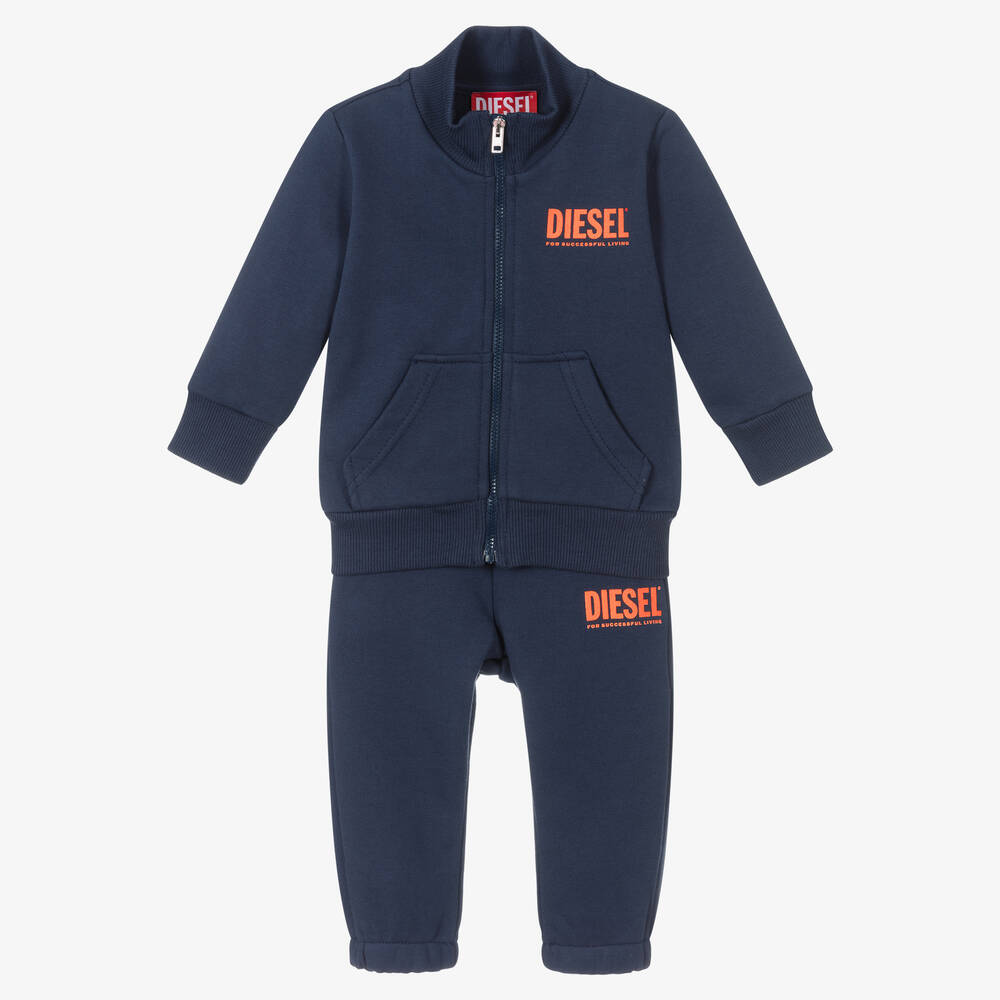 Diesel - Boys Blue Logo Tracksuit | Childrensalon