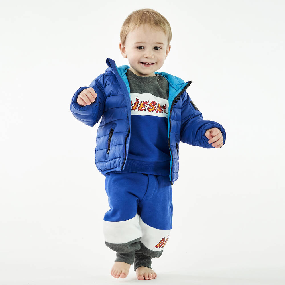 Diesel Boys Blue Puffer Coat