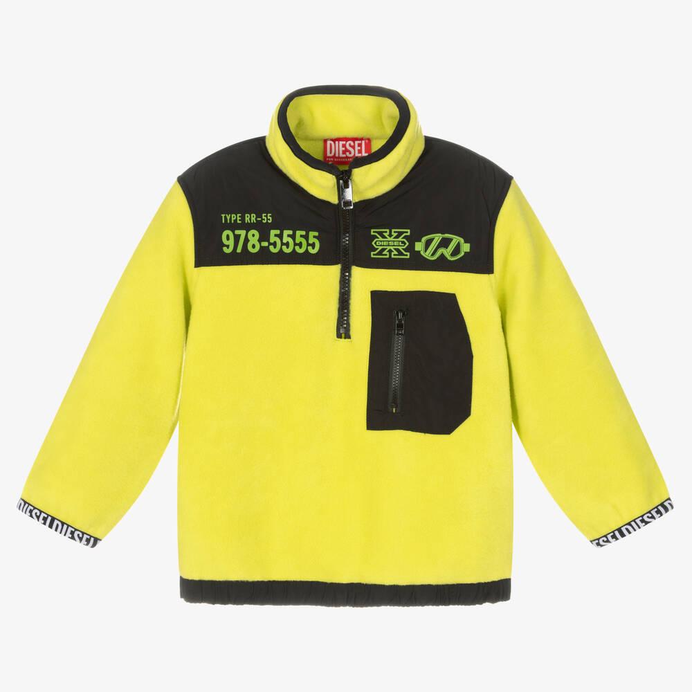 Diesel-Зеленая флисовая худи для мальчиков | Childrensalon Outlet