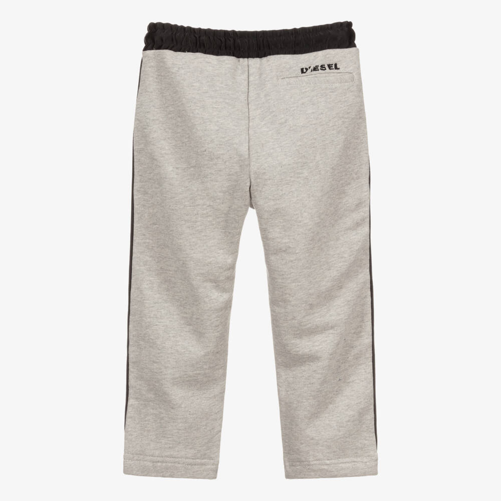 Diesel-Boys Grey Logo Joggers | Childrensalon Outlet