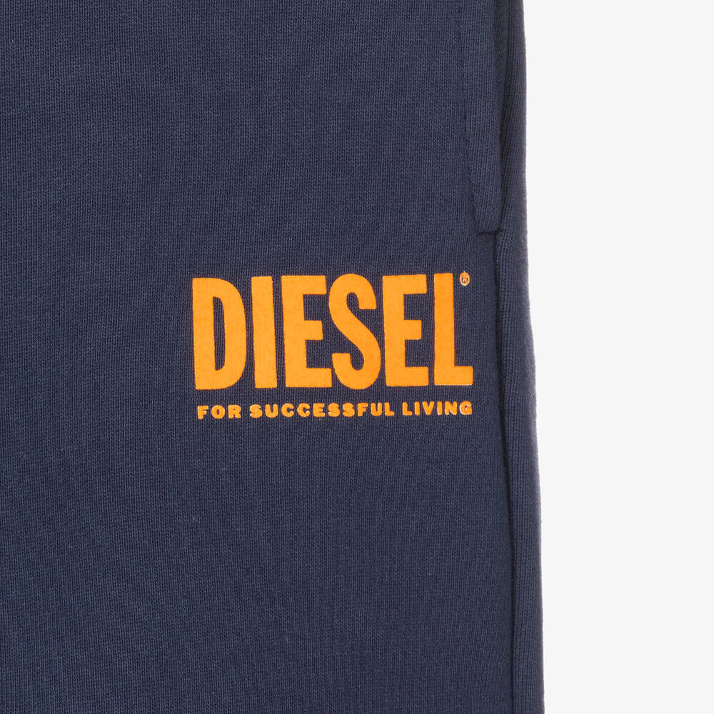 Diesel-Boys Navy Blue Cotton Joggers | Childrensalon Outlet