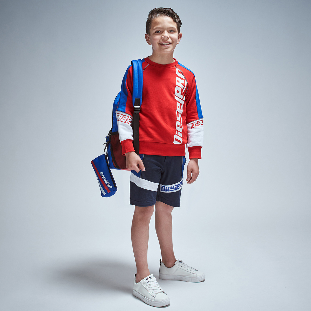 Diesel Boys Navy Blue Jersey Shorts Childrensalon Outlet