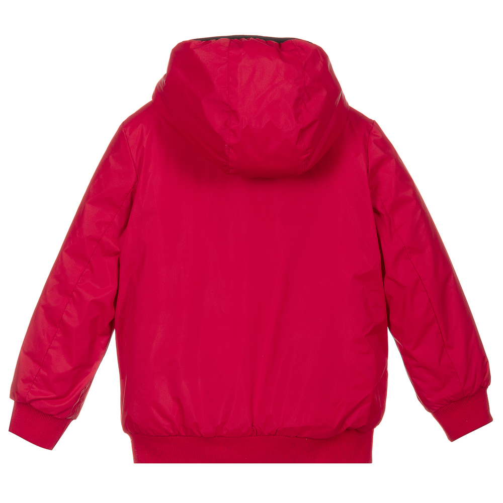 Diesel Boys Red Logo Hooded Jacket