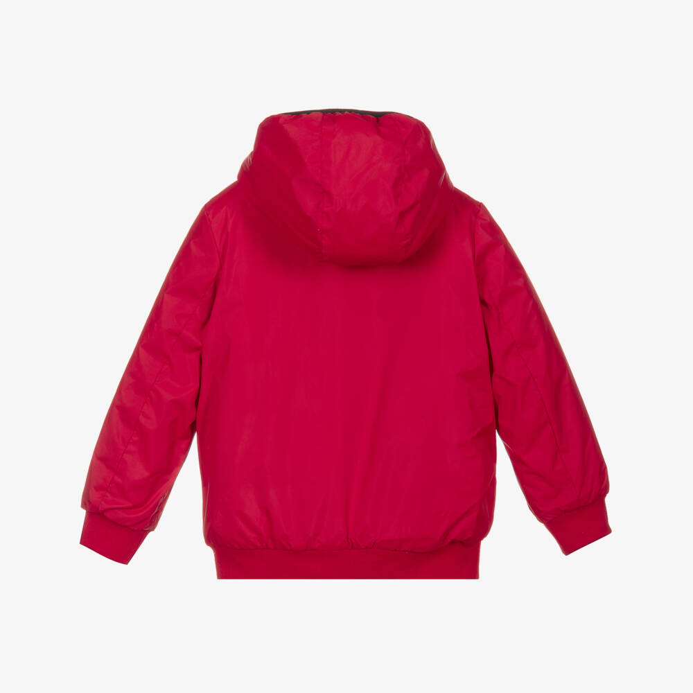 Diesel-Boys Red Logo Hooded Jacket | Childrensalon Outlet