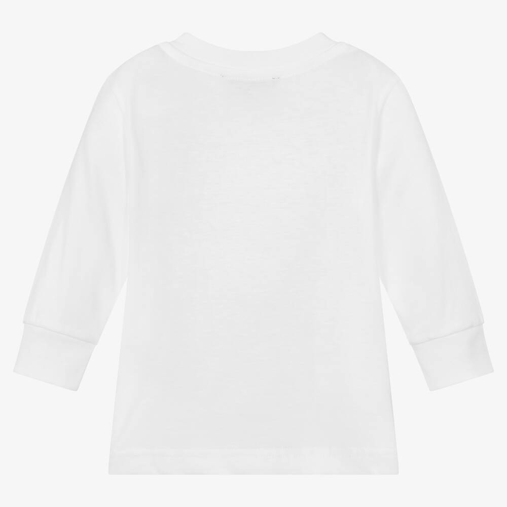 Diesel-Boys White Wave Logo Top | Childrensalon Outlet