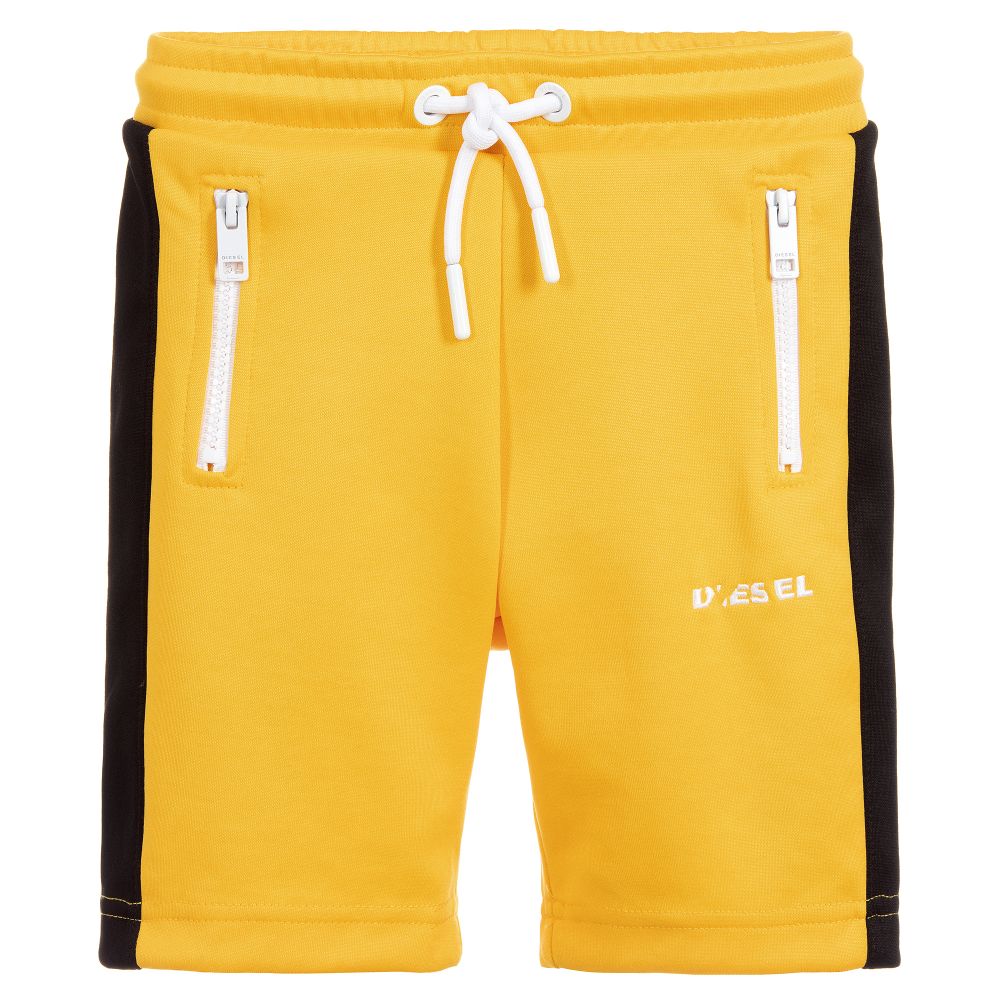 Diesel - Boys Yellow & Black Shorts | Childrensalon