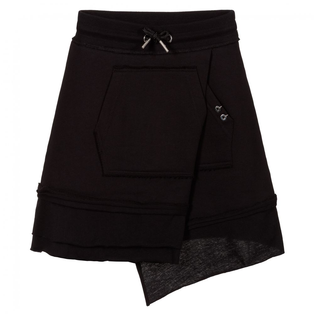 Girls black jersey skirt Clearance