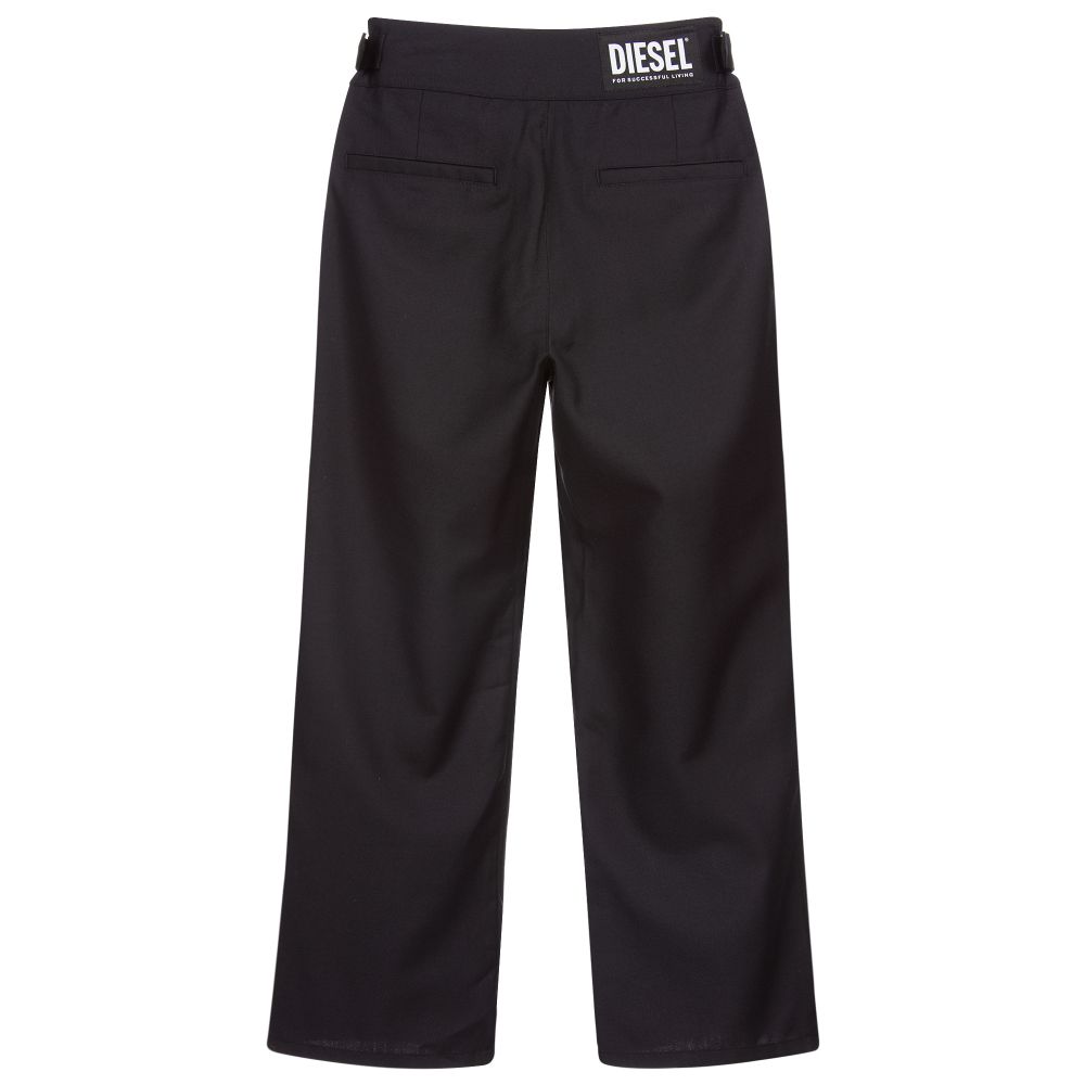 Diesel-Girls Black Trousers  | Childrensalon Outlet