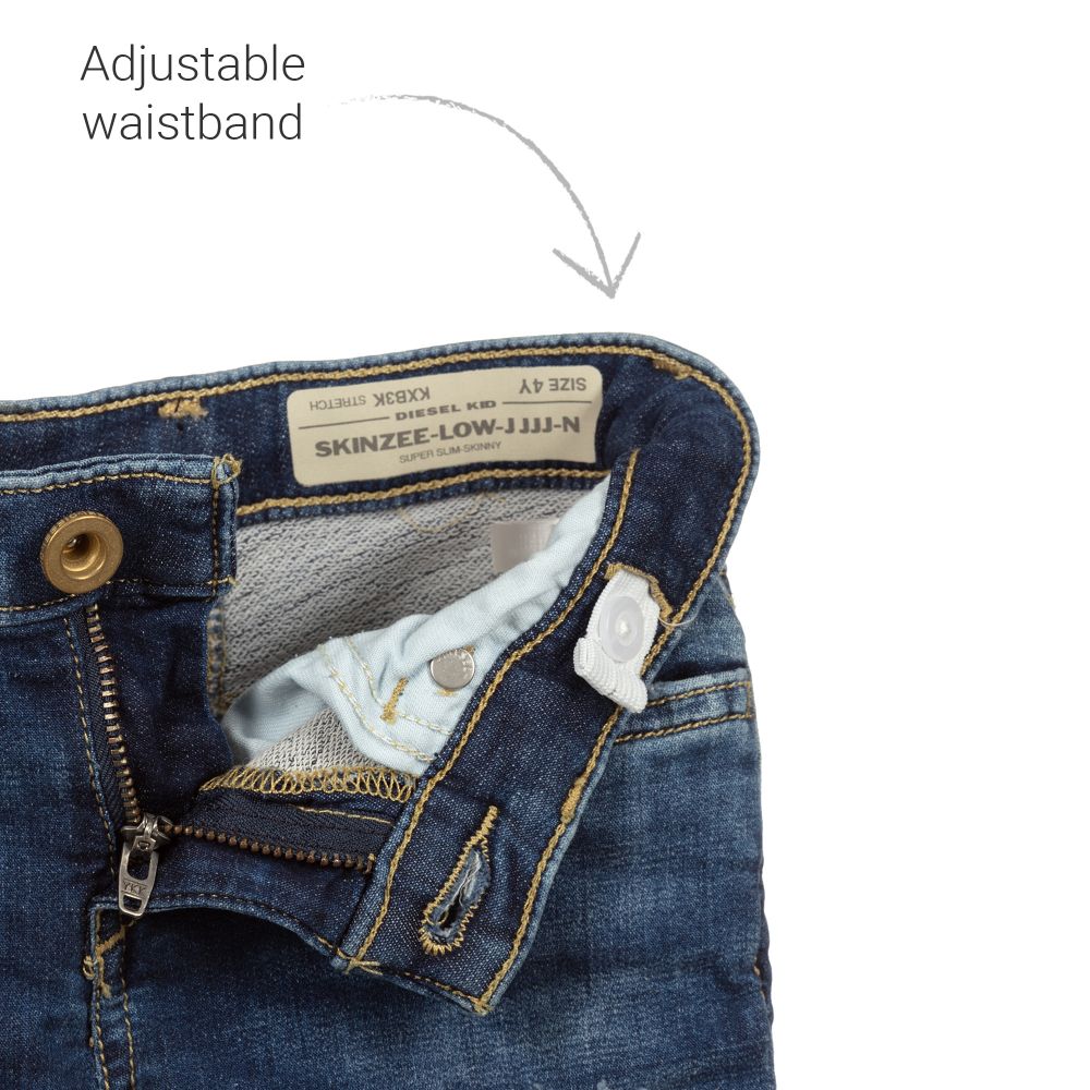 Diesel-Girls Blue Jersey Jeans | Childrensalon Outlet