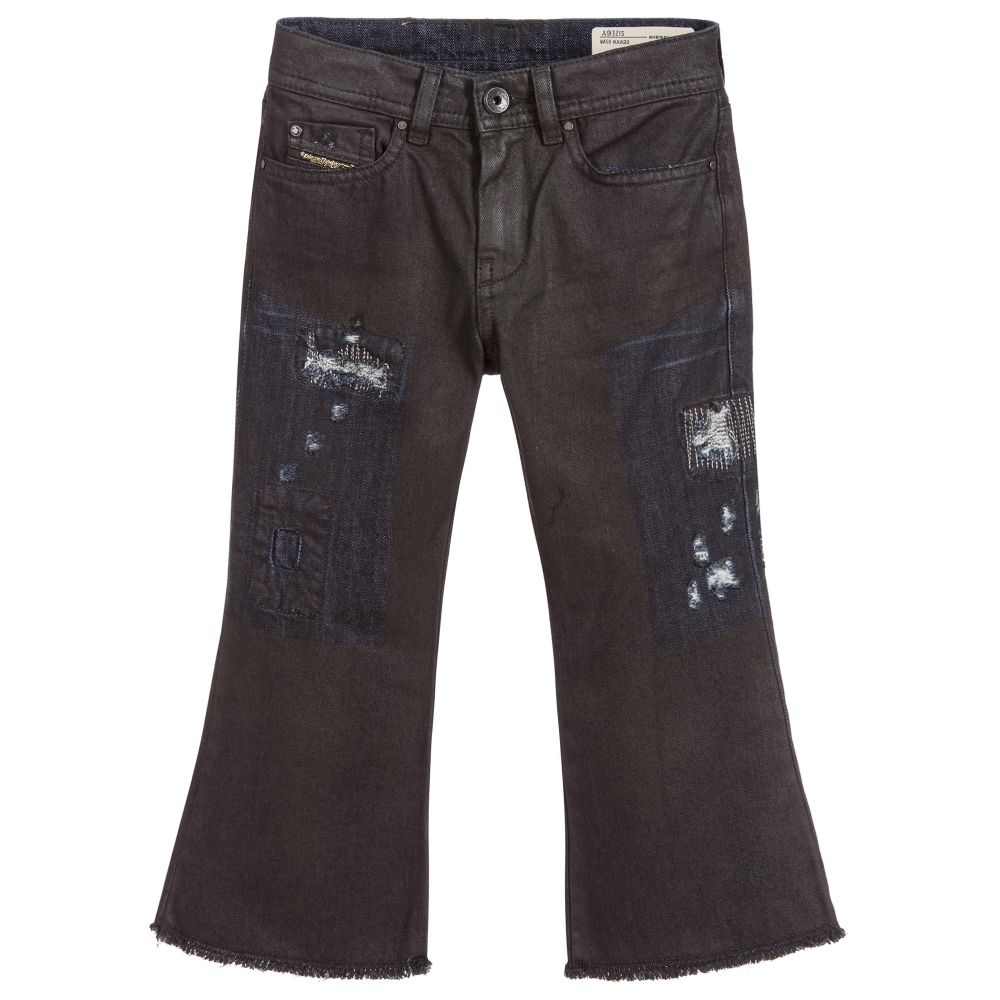 Diesel - Girls Distressed Cropped Jeans | Childrensalon