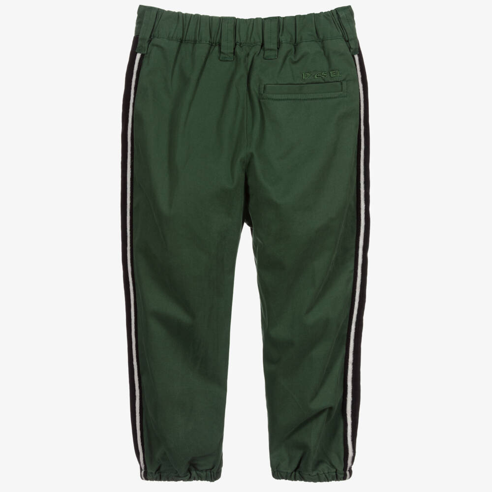 Diesel-Girls Green Cotton Trousers | Childrensalon Outlet