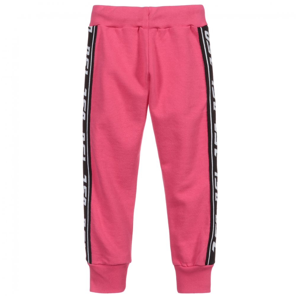 Diesel-Girls Pink Cotton Joggers | Childrensalon Outlet