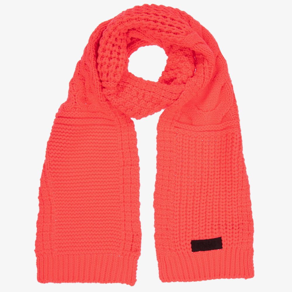 Diesel-Girls Pink Knitted Scarf | Childrensalon Outlet