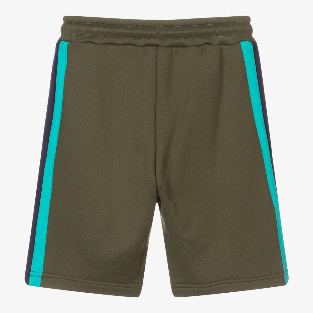 Diesel-Green Cotton Jersey Shorts | Childrensalon Outlet