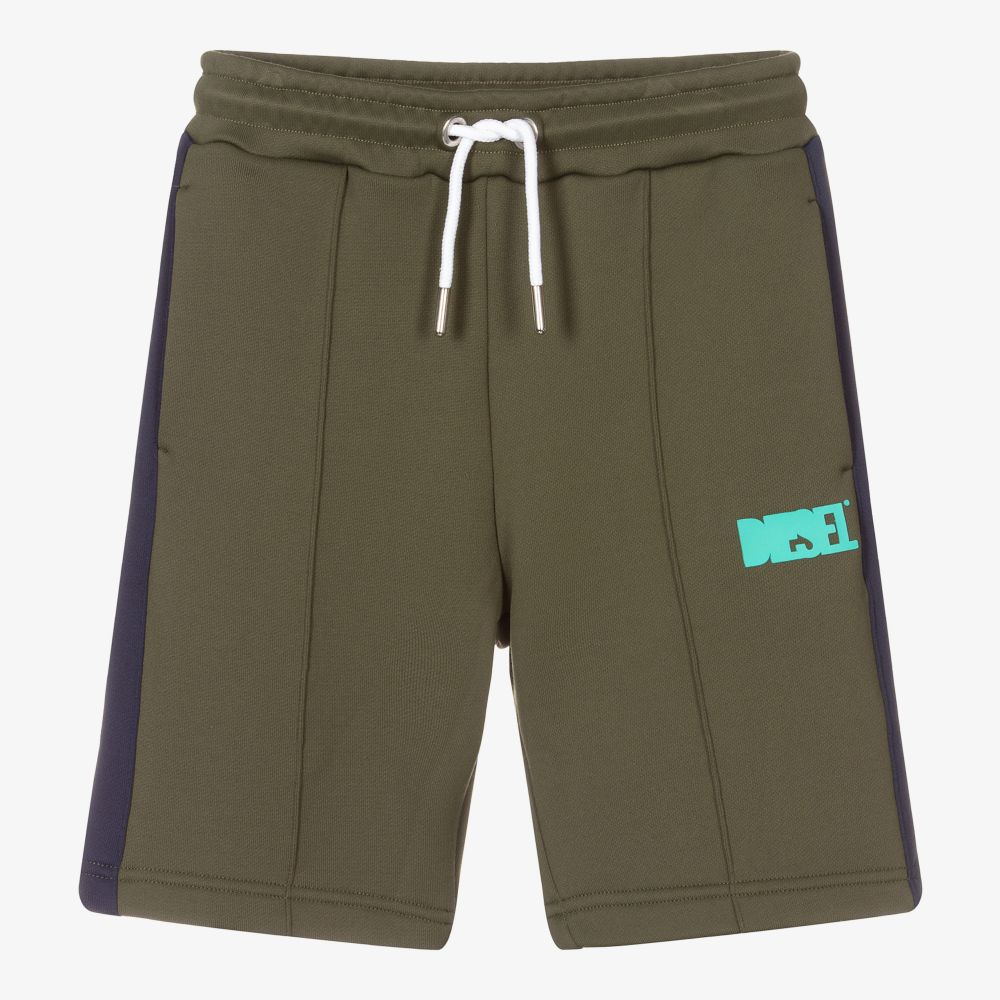 Diesel - Short vert en jersey de coton | Childrensalon