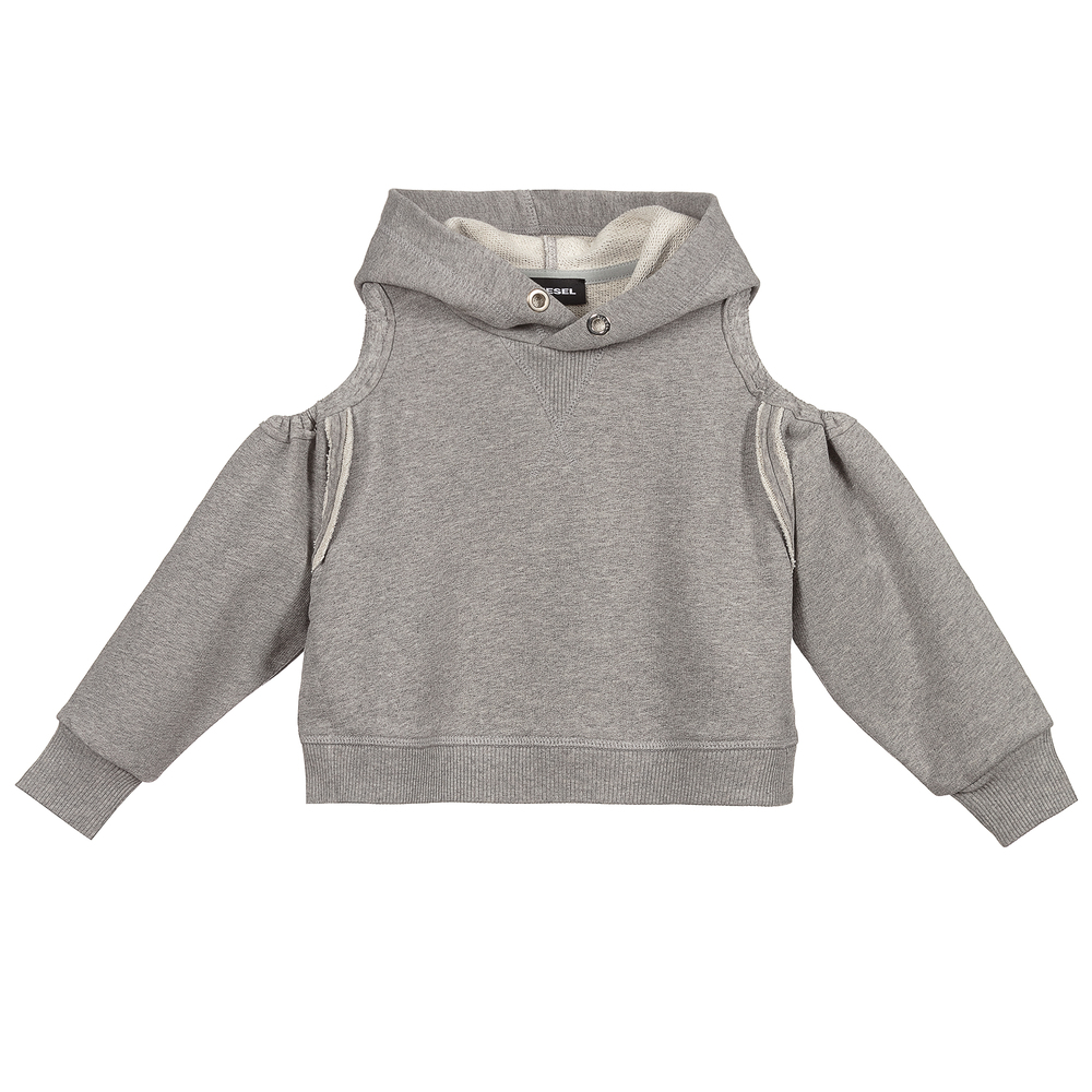 Diesel - Grey Cold Shoulder Sweatshirt | Childrensalon