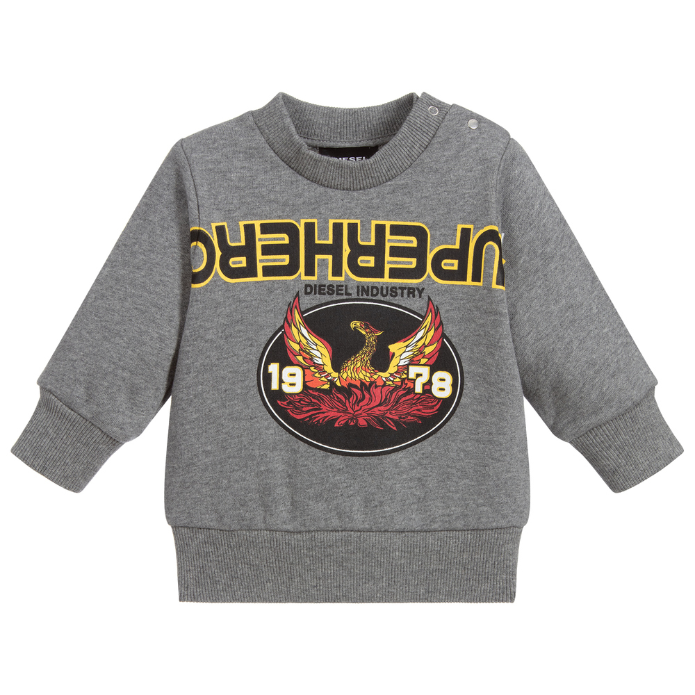 Diesel sweatshirt grey sale