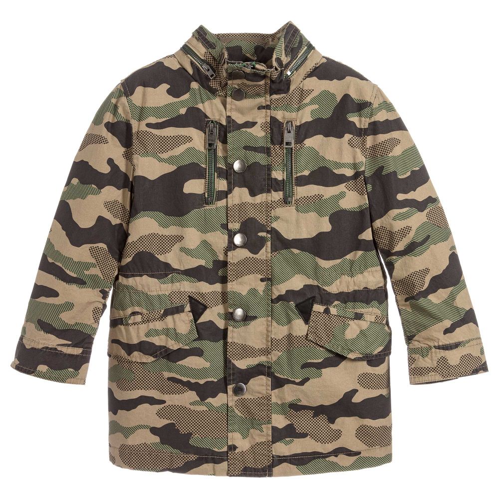 Diesel - Khaki Camouflage Jacket | Childrensalon