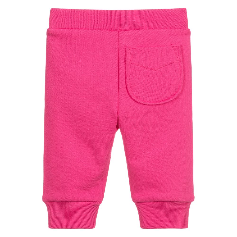 Diesel-Pink Cotton Logo Joggers | Childrensalon Outlet