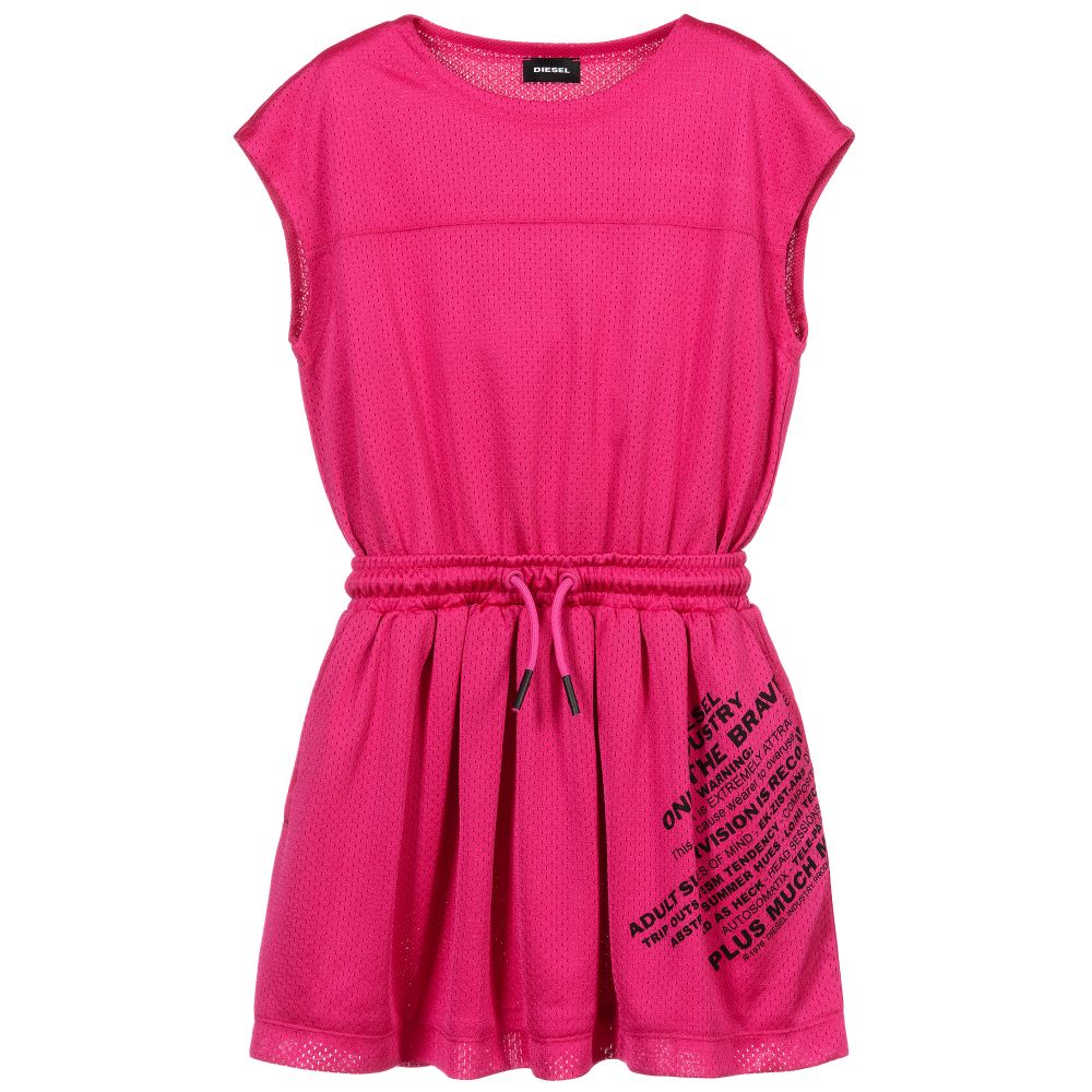 Diesel - Pink Drawstring Waist Dress | Childrensalon