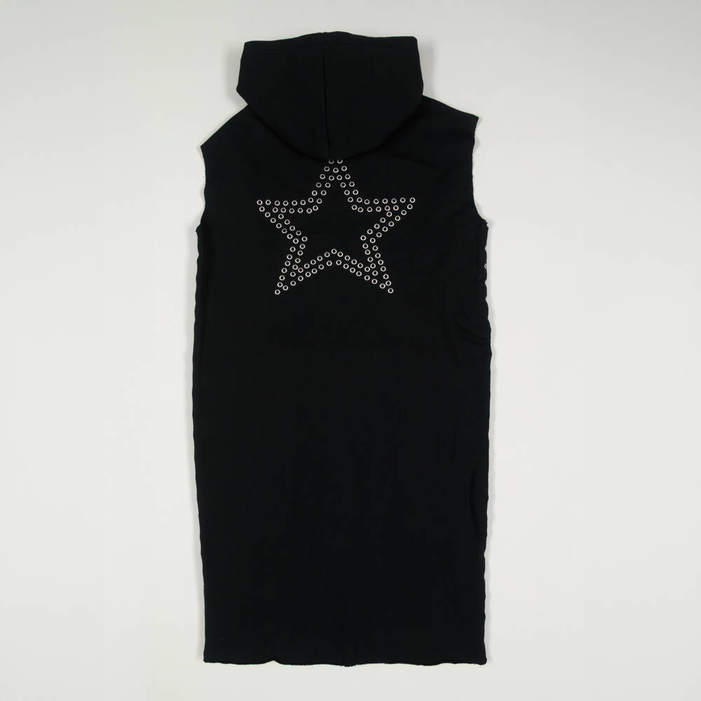 Diesel-Preloved Girls Black Jersey Dress with Silver Star (12 years) | Childrensalon Outlet