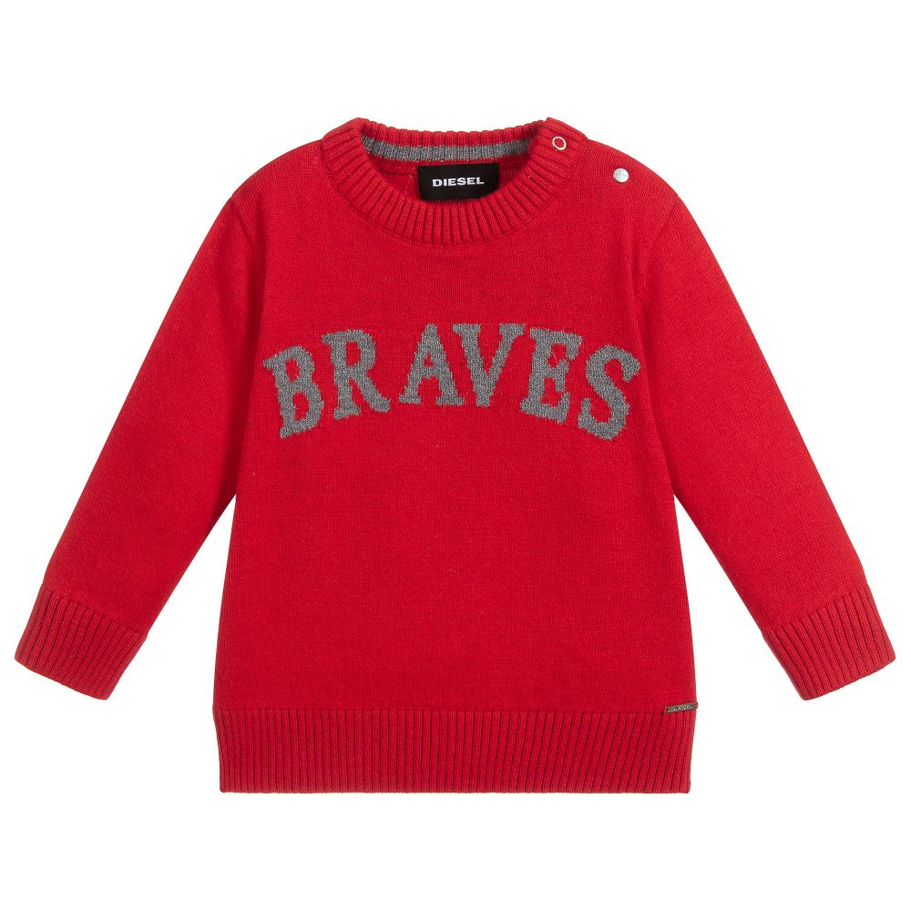 Diesel - Red Wool Blend Sweater | Childrensalon
