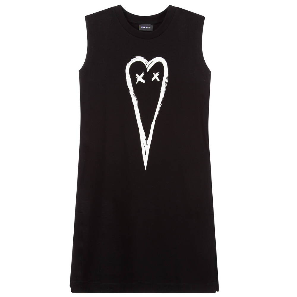 Diesel-Teen Black Logo  Dress | Childrensalon Outlet