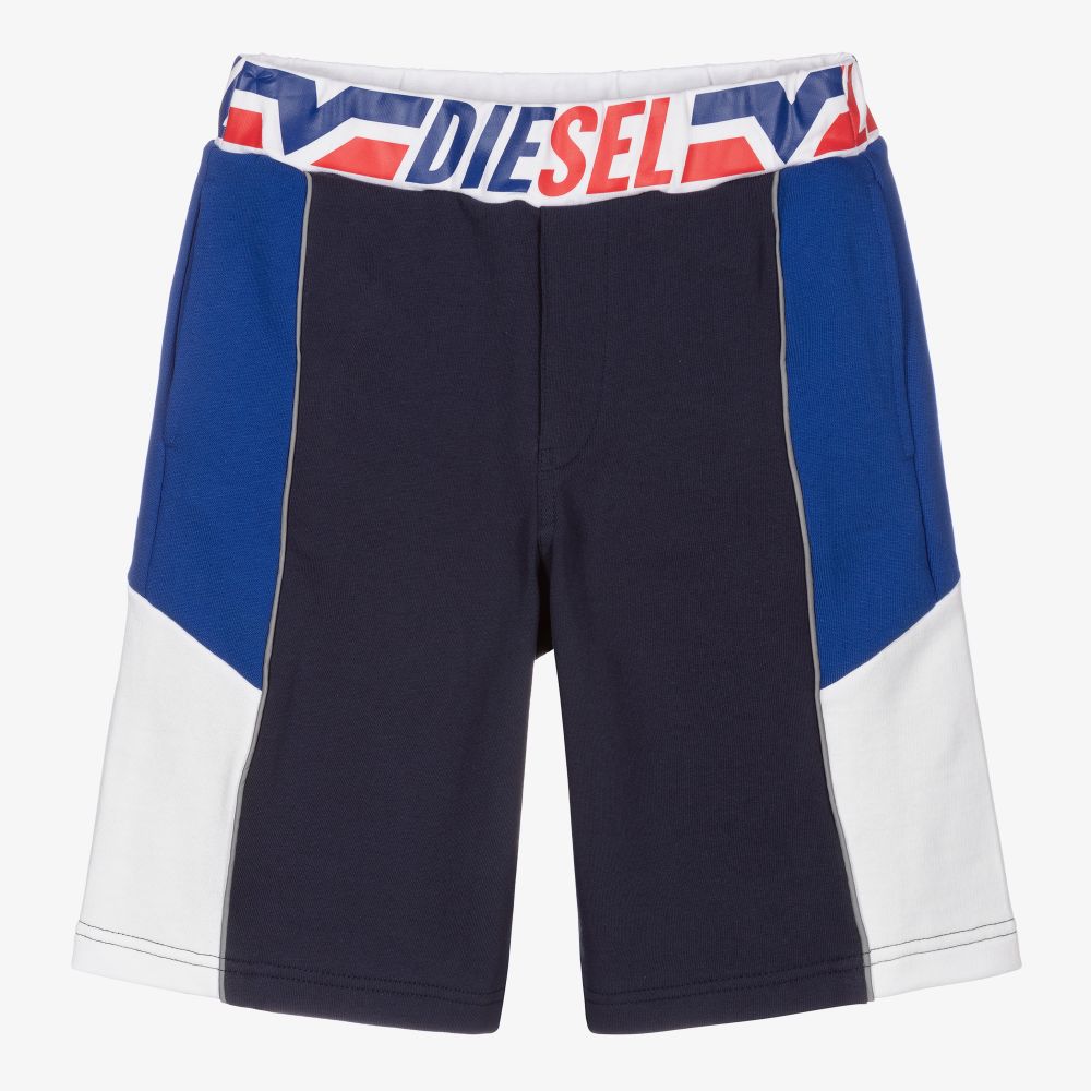 Diesel - Short bleu en coton Ado | Childrensalon