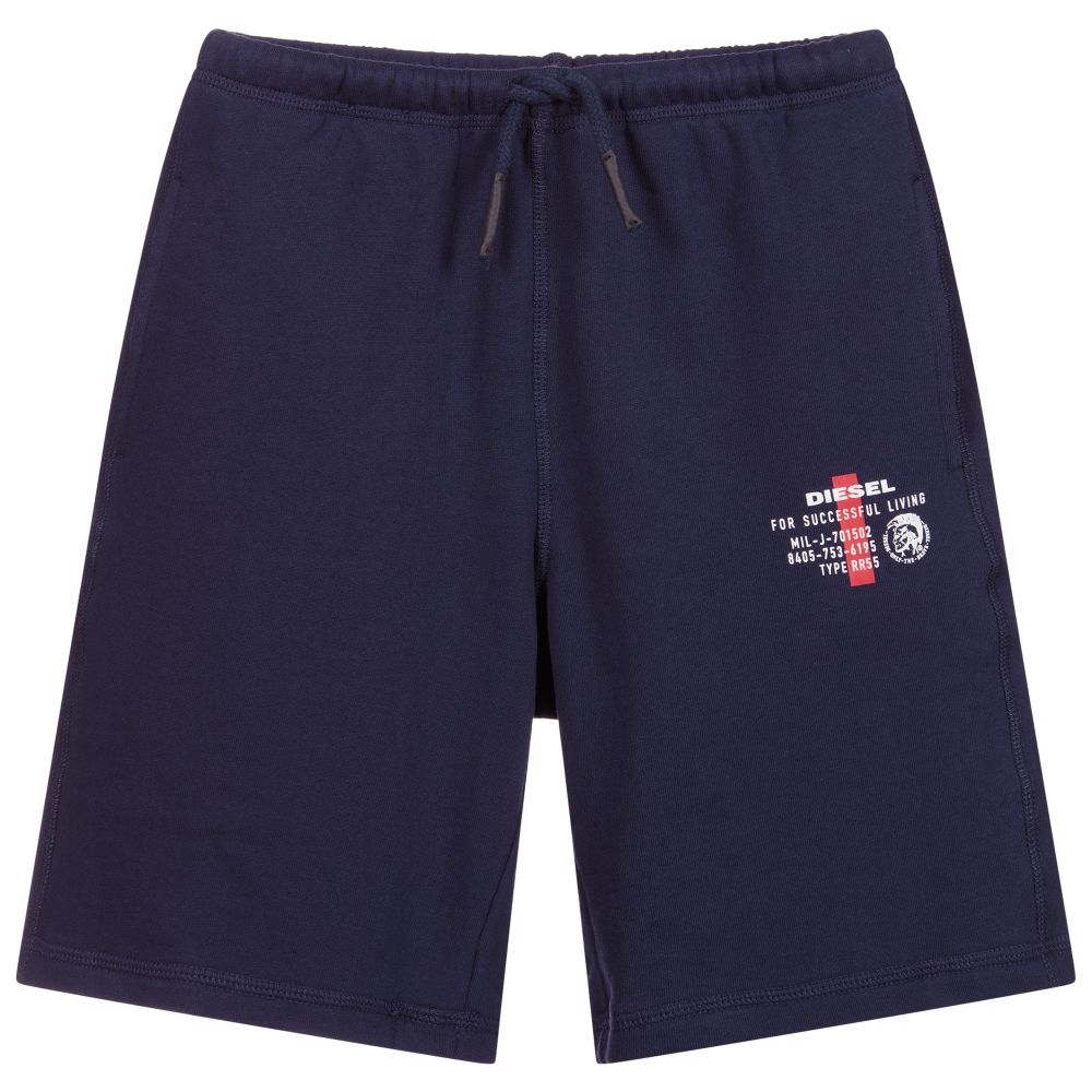 Diesel - Blaue Teen Shorts mit Logo | Childrensalon