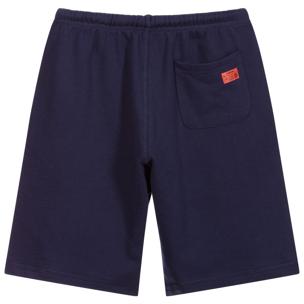 Diesel-Teen Blue Logo Shorts | Childrensalon Outlet