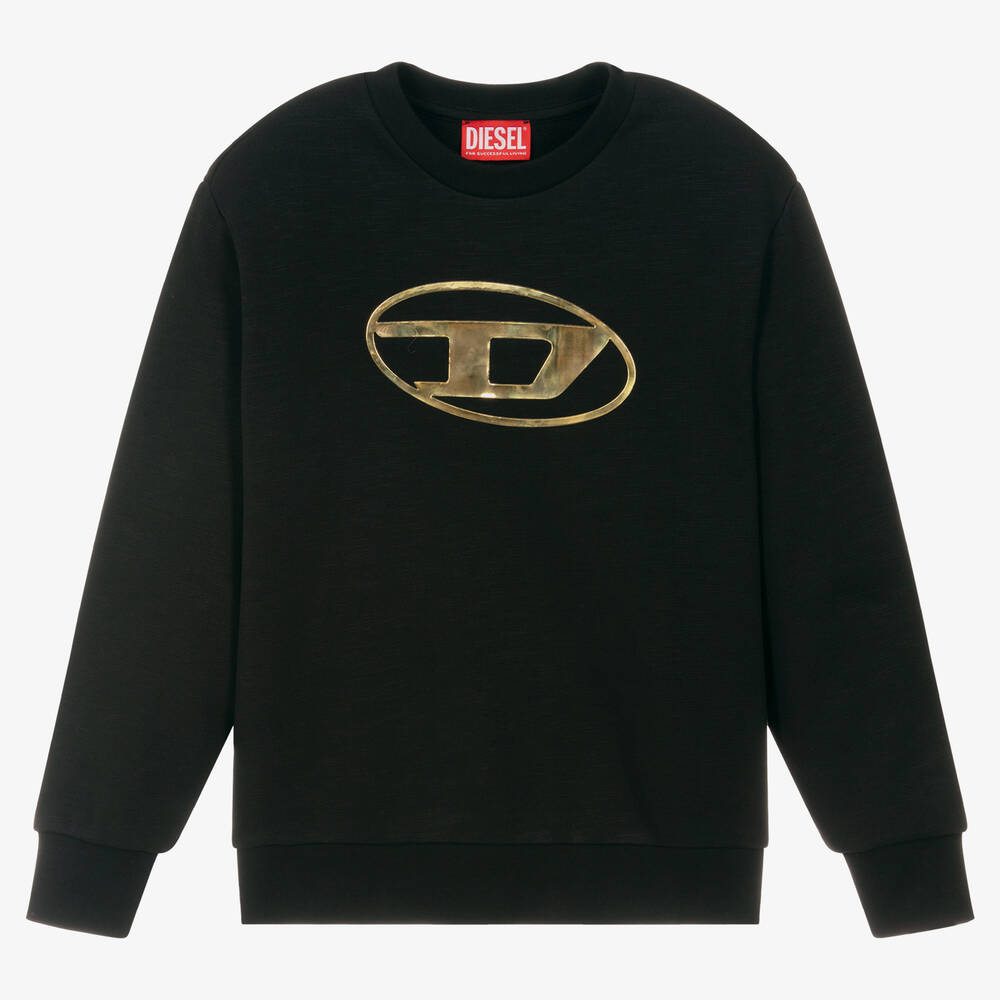 Diesel - Teen Boys Black Sweatshirt | Childrensalon