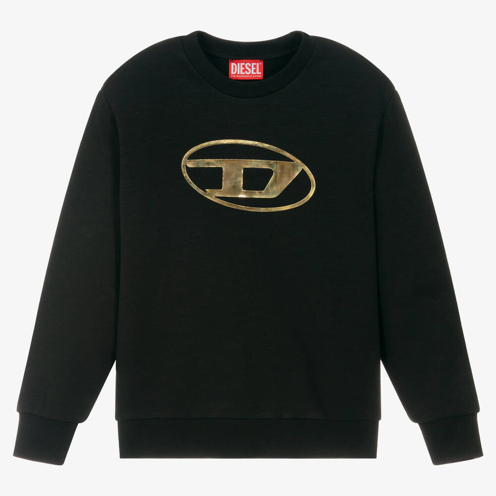 Diesel - Sweat noir ado garçon | Childrensalon