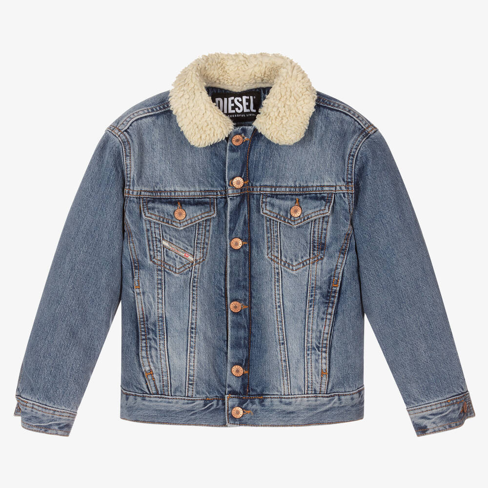 Diesel - Blaue Teen Jeansjacke für Jungen | Childrensalon