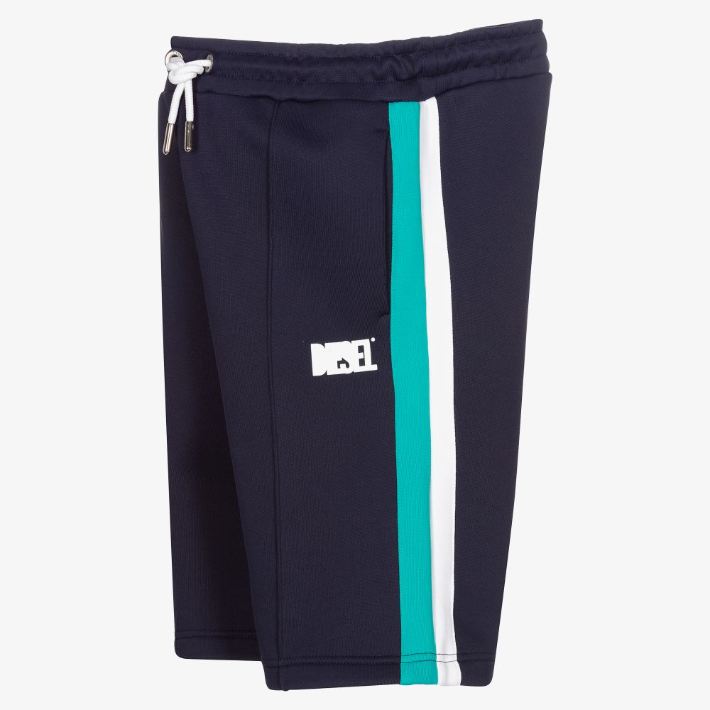 Diesel-Teen Boys Blue Jersey Shorts | Childrensalon Outlet