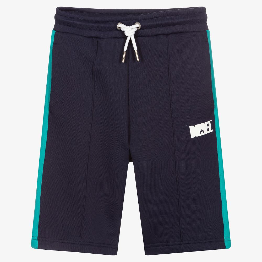 Diesel - Teen Boys Blue Jersey Shorts | Childrensalon