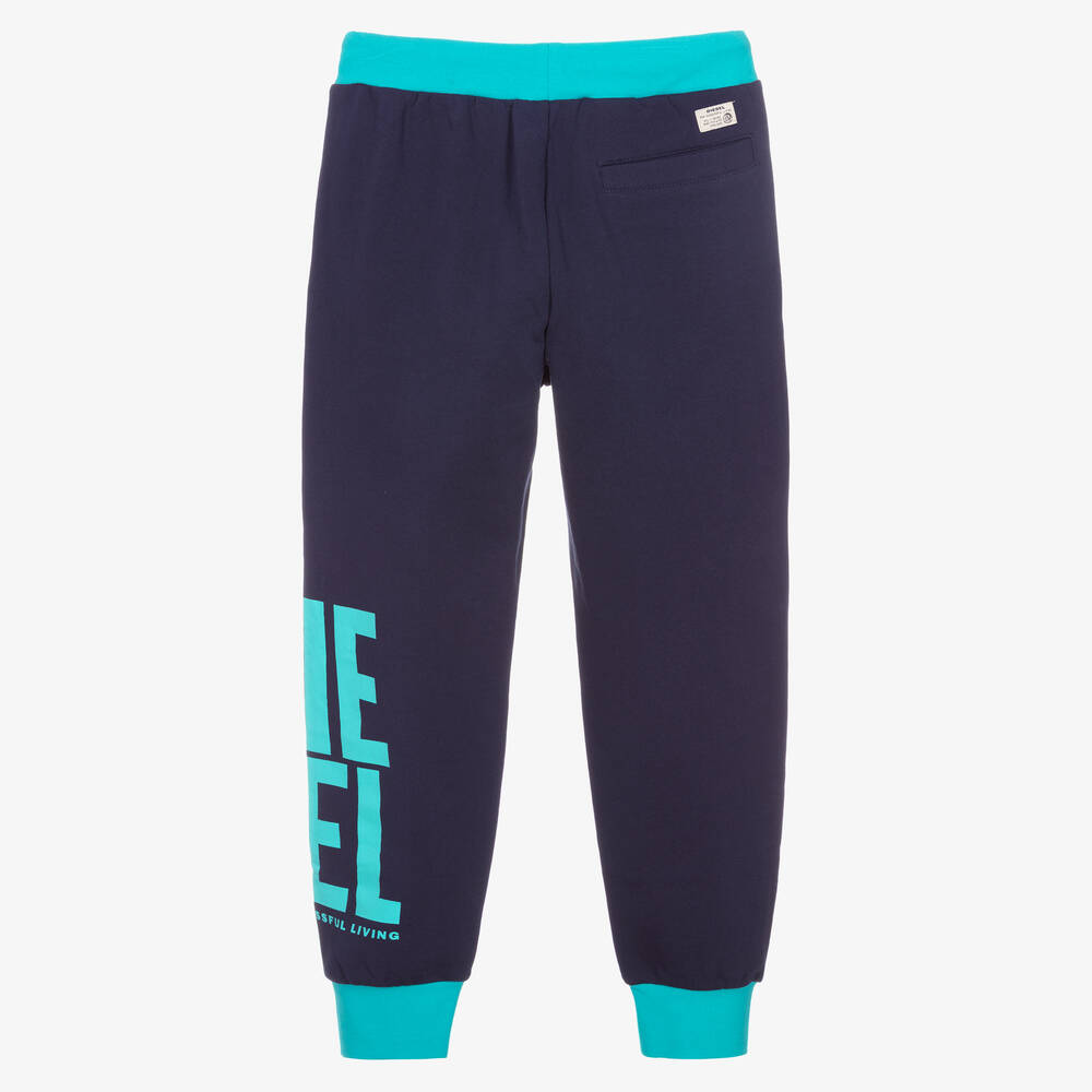 Diesel-Teen Boys Blue Logo Joggers | Childrensalon Outlet