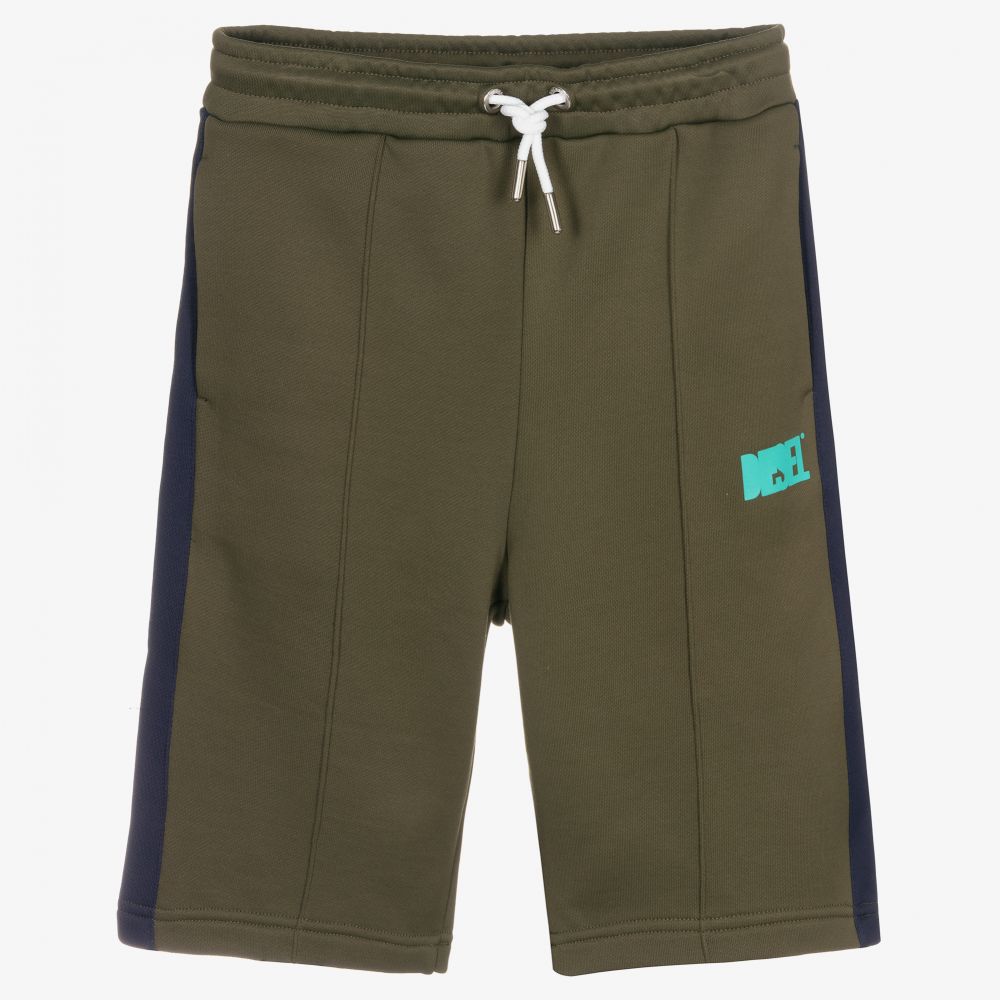 Diesel - Teen Khaki Green Jersey Shorts | Childrensalon