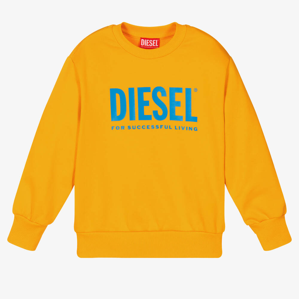 Diesel - Sweat jaune en coton Ado  | Childrensalon