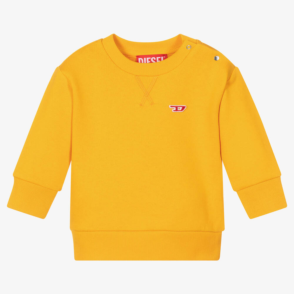 Diesel - Sweat jaune en coton | Childrensalon