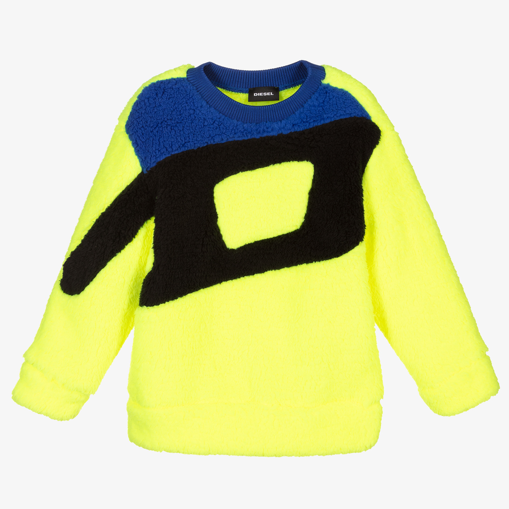 Diesel - Gelbes Teddy-Fleece-Sweatshirt | Childrensalon