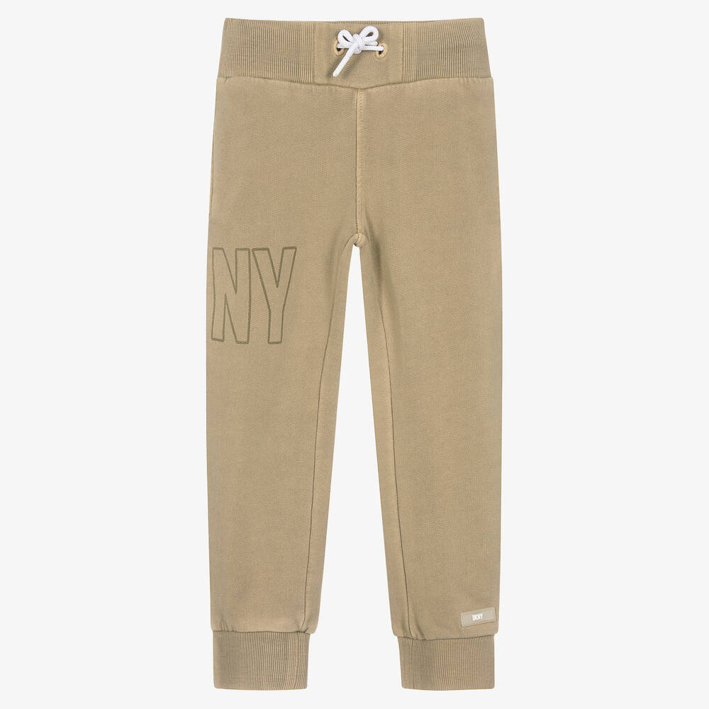 DKNY - Beige Cotton Jersey Joggers | Childrensalon