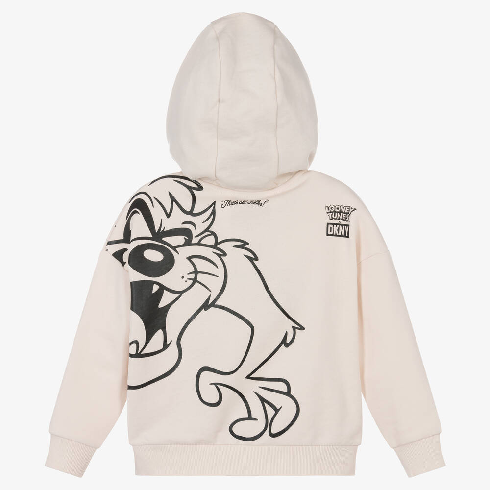 DKNY-Beige Looney Tunes Zip-Up Hoodie | Childrensalon Outlet