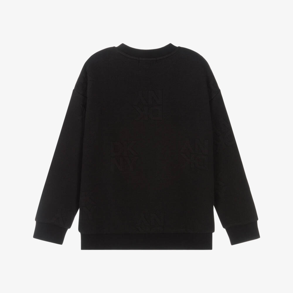 DKNY-Black Aop Sweatshirt | Childrensalon Outlet