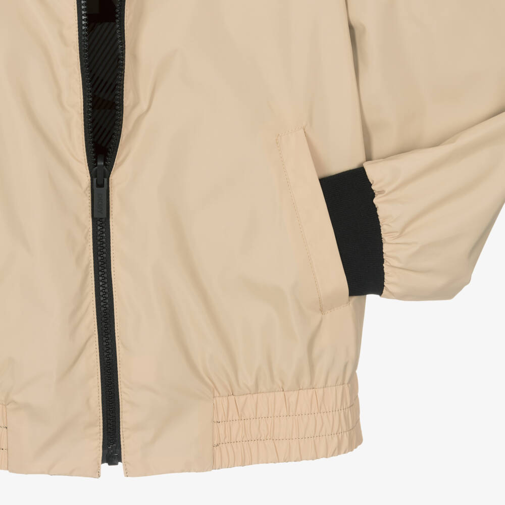 DKNY-Black & Beige Reversible Windbreaker | Childrensalon Outlet