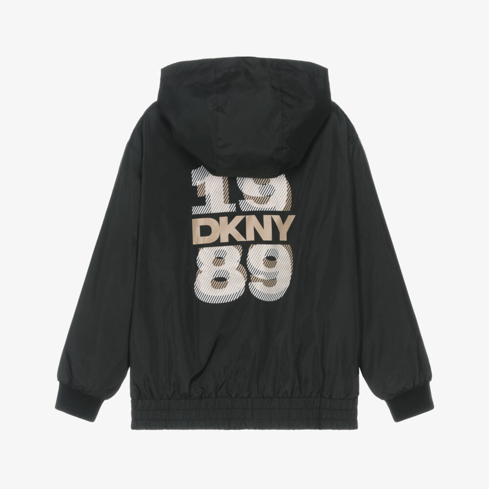 DKNY-Black & Beige Reversible Windbreaker | Childrensalon Outlet