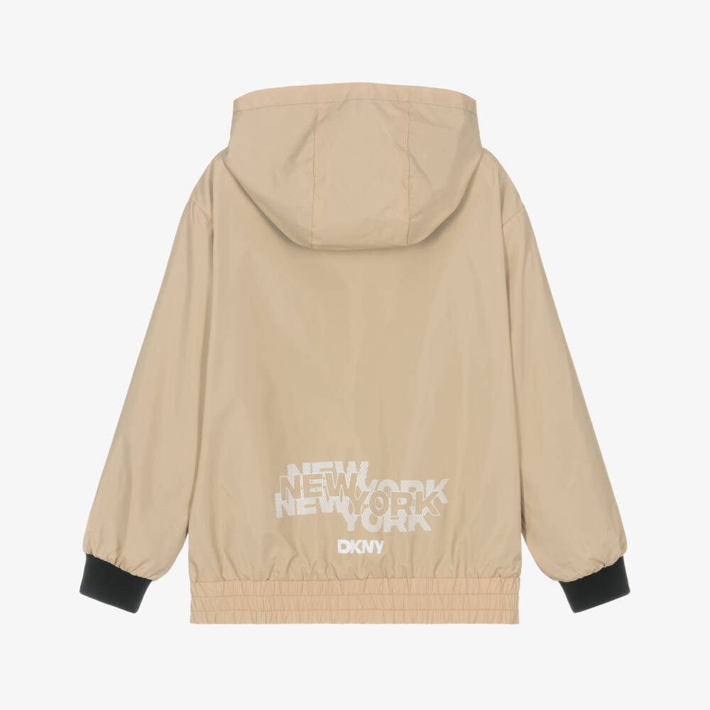 DKNY-Black & Beige Reversible Windbreaker | Childrensalon Outlet