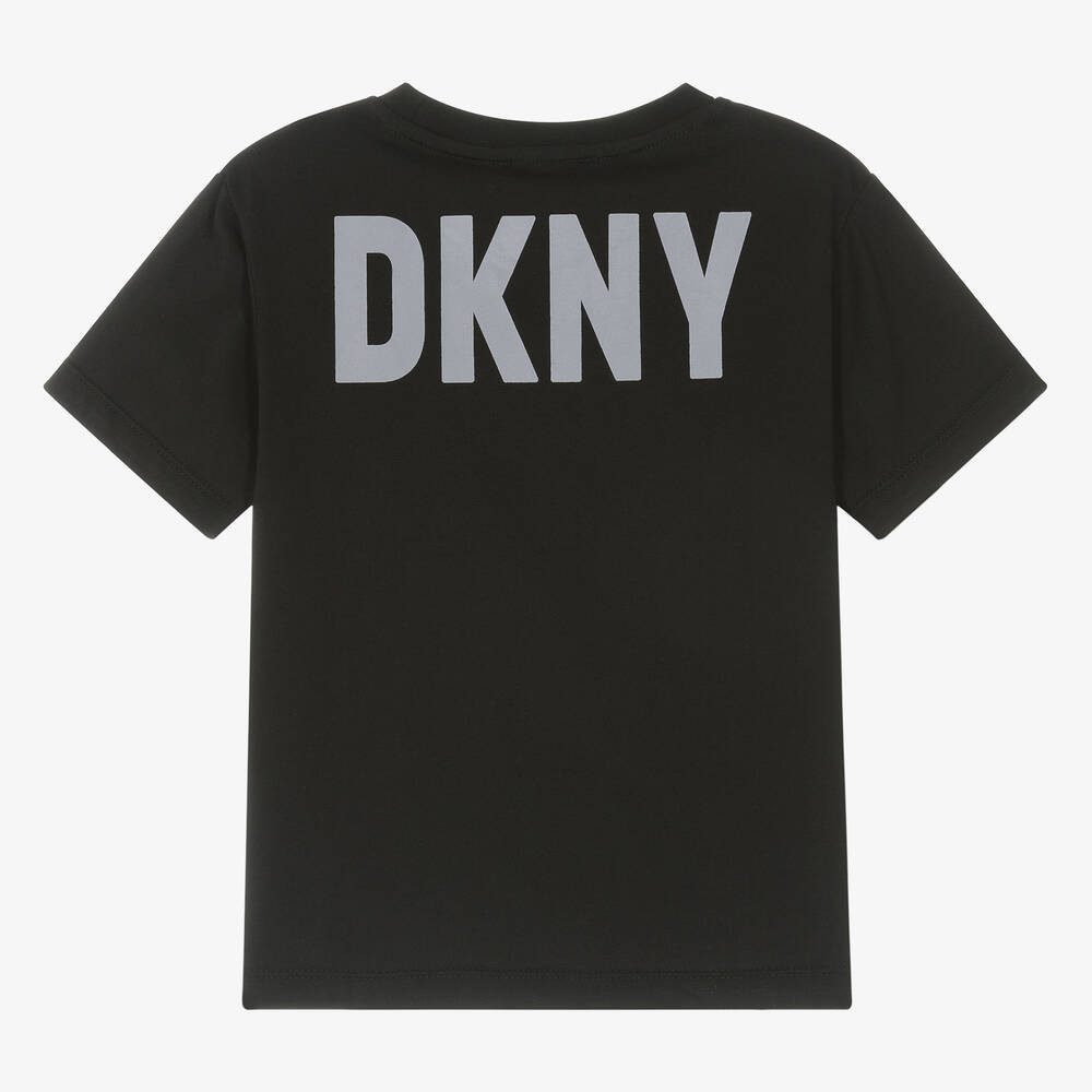 DKNY-تيشيرت باتمان قطن جيرسي لون أسود | Childrensalon Outlet