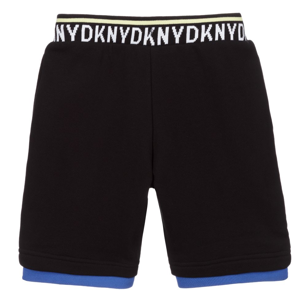 DKNY-Черные шорты из хлопкового джерси | Childrensalon Outlet