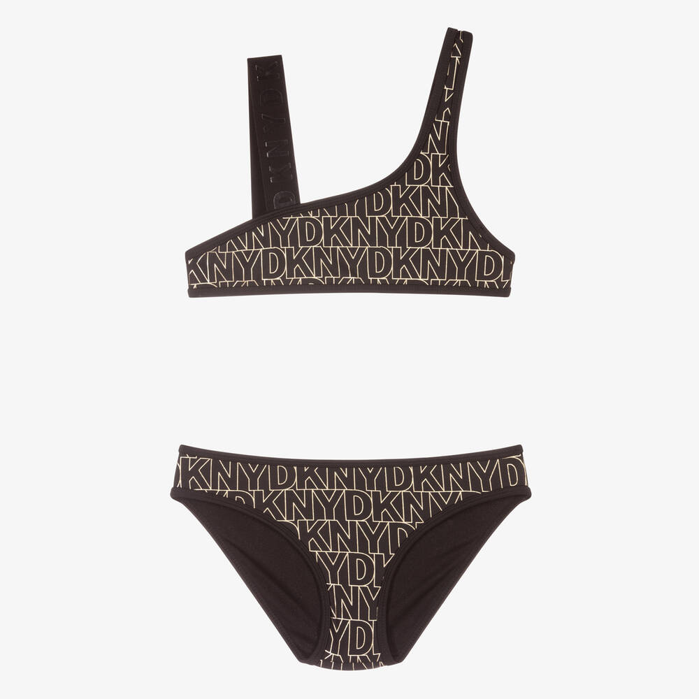 DKNY - Bikini noir et doré | Childrensalon